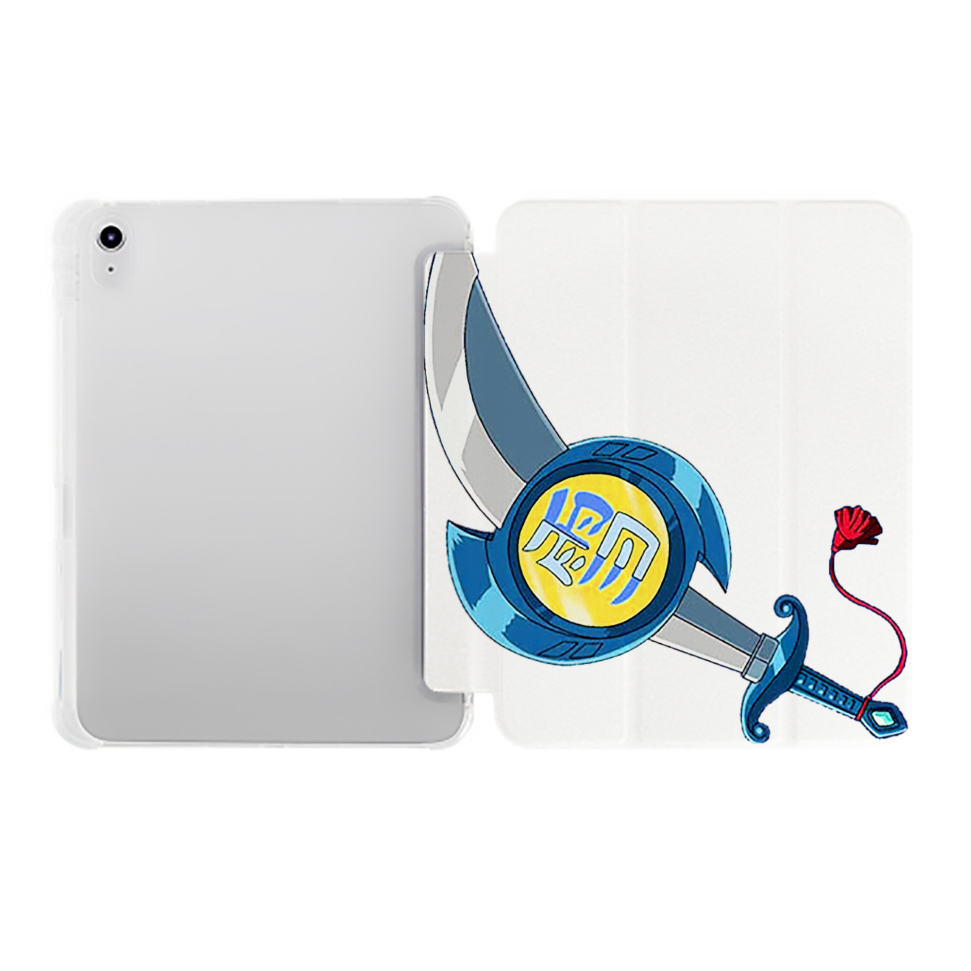 （画像用） 遊☆戯☆王 Yu-Gi-Oh! IPad ケース ペン収納付き 三つ折りスタンド PUレザー×シリコン 対応機種9.5/10.5/10.9インチ